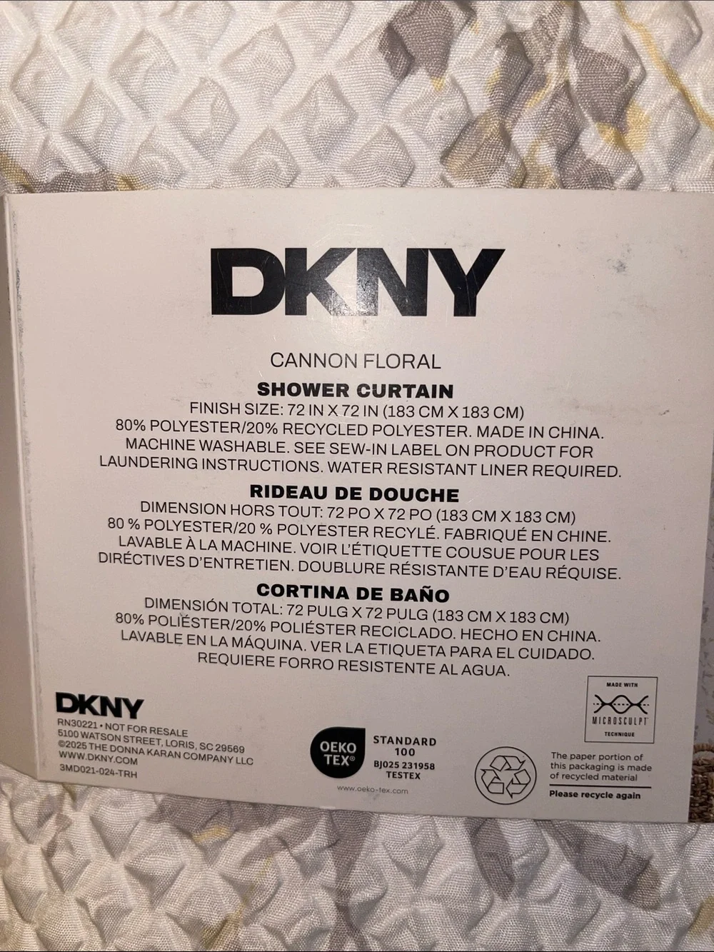 Dkny shower curtain